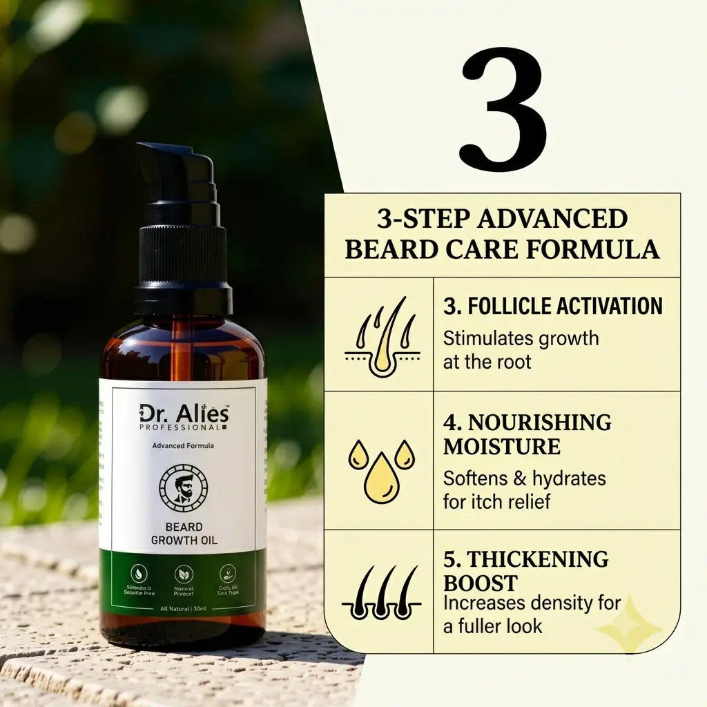 Dr. Alies Professional Beard Growth Oil – Advanced Formula (50ml)