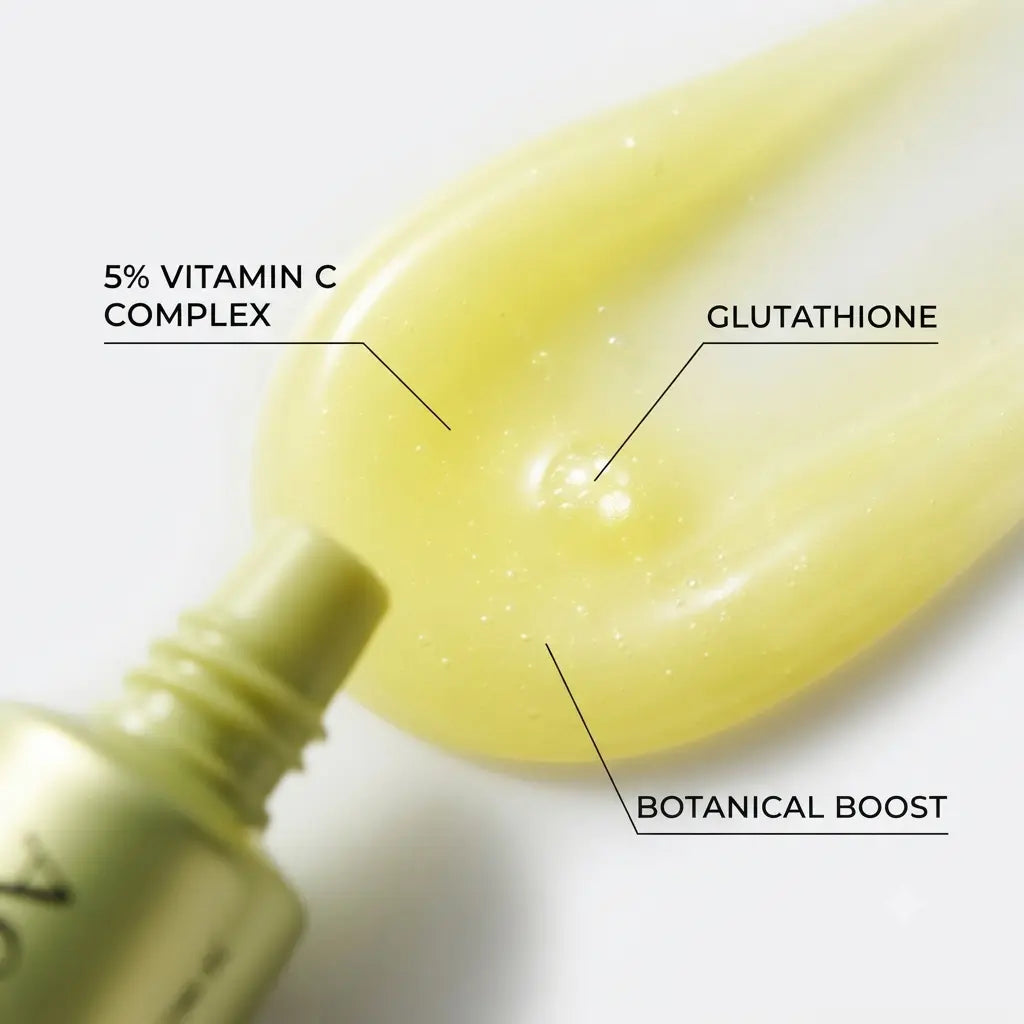 Arencia Vitamin C Booster Shot – Brightening Face & Eye Serum with 5% Vitamin C Complex + Glutathione (30ml)