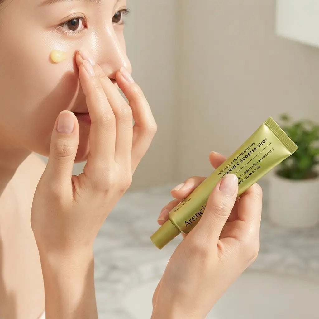 Arencia Vitamin C Booster Shot – Brightening Face & Eye Serum with 5% Vitamin C Complex + Glutathione (30ml)